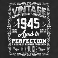 Vintage Quality Without Compromise Aged To Perfection 1945 80th Birthday Trucker Hat