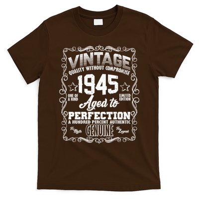 Vintage Quality Without Compromise Aged To Perfection 1945 80th Birthday T-Shirt
