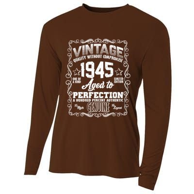 Vintage Quality Without Compromise Aged To Perfection 1945 80th Birthday Cooling Performance Long Sleeve Crew
