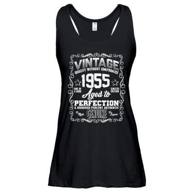 Vintage Quality Without Compromise Aged To Perfection 1955 70th Birthday Ladies Essential Flowy Tank