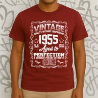 Vintage Quality Without Compromise Aged To Perfection 1955 70th Birthday T-Shirt