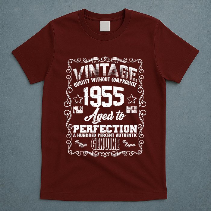 Vintage Quality Without Compromise Aged To Perfection 1955 70th Birthday T-Shirt