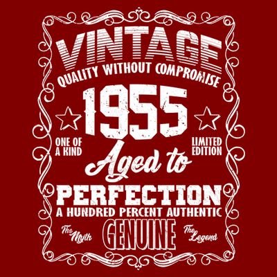 Vintage Quality Without Compromise Aged To Perfection 1955 70th Birthday T-Shirt