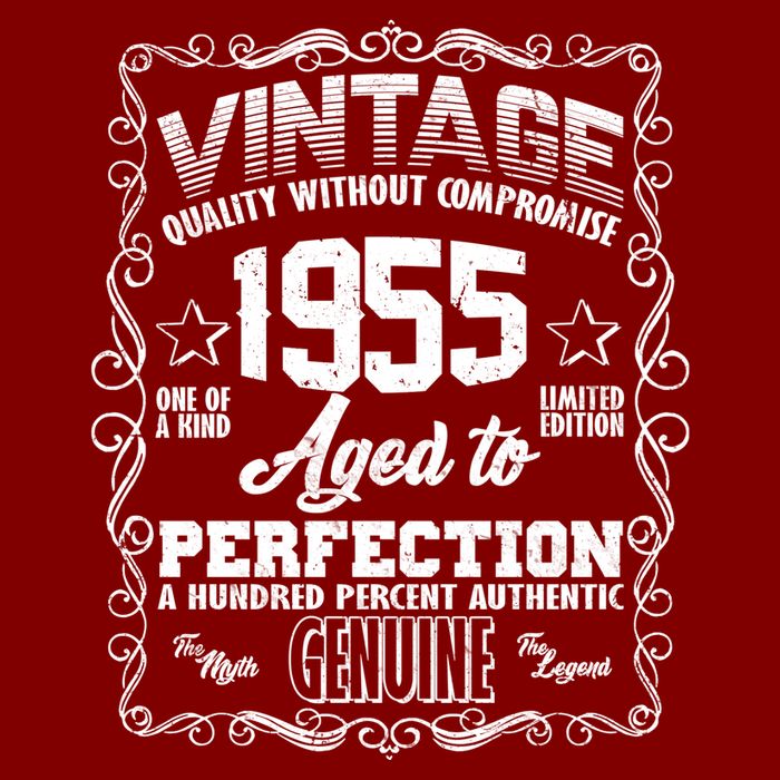 Vintage Quality Without Compromise Aged To Perfection 1955 70th Birthday T-Shirt