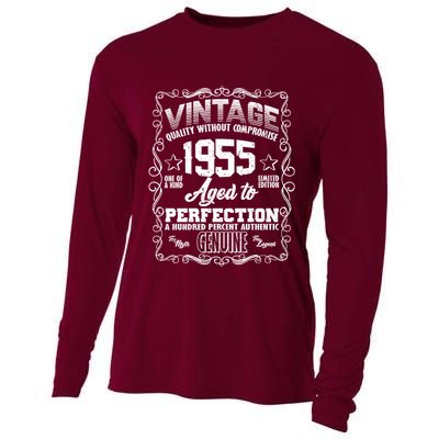 Vintage Quality Without Compromise Aged To Perfection 1955 70th Birthday Cooling Performance Long Sleeve Crew