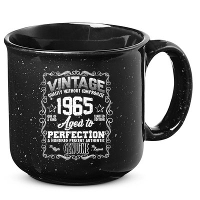 Vintage Quality Without Compromise Aged To Perfection 1965 60th Birthday 15oz Campfire Ceramic Mug