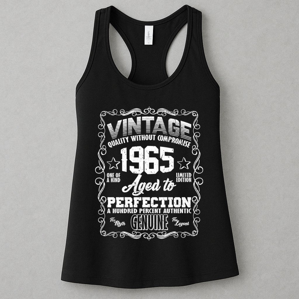 Vintage Quality Without Compromise Aged To Perfection 1965 60th Birthday Womens Tank Top