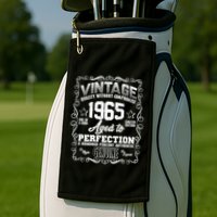 Vintage Quality Without Compromise Aged To Perfection 1965 60th Birthday Golf Towel