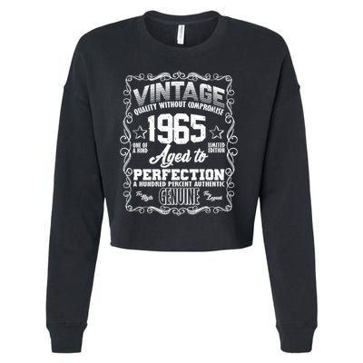 Vintage Quality Without Compromise Aged To Perfection 1965 60th Birthday Cropped Pullover Crew