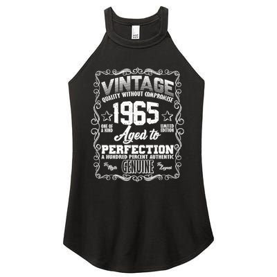 Vintage Quality Without Compromise Aged To Perfection 1965 60th Birthday Women's Perfect Tri Rocker Tank