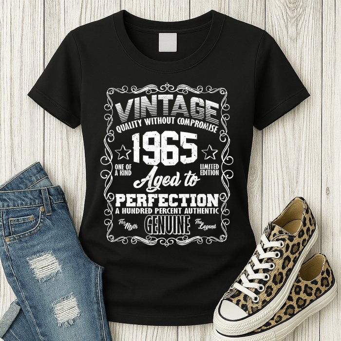 Vintage Quality Without Compromise Aged To Perfection 1965 60th Birthday Womens T-Shirt