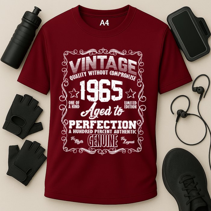 Vintage Quality Without Compromise Aged To Perfection 1965 60th Birthday Performance Shirt