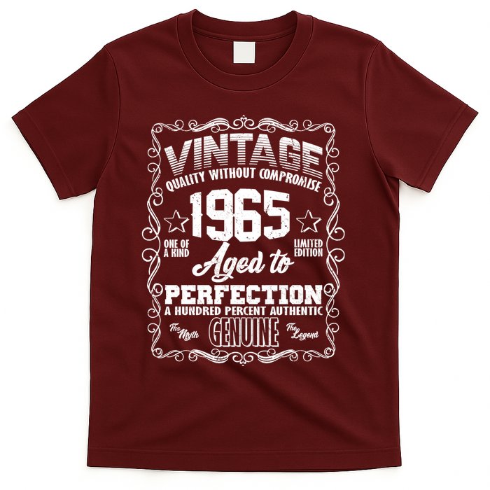 Vintage Quality Without Compromise Aged To Perfection 1965 60th Birthday T-Shirt