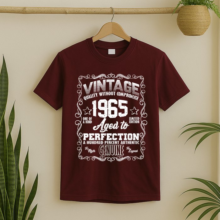 Vintage Quality Without Compromise Aged To Perfection 1965 60th Birthday T-Shirt