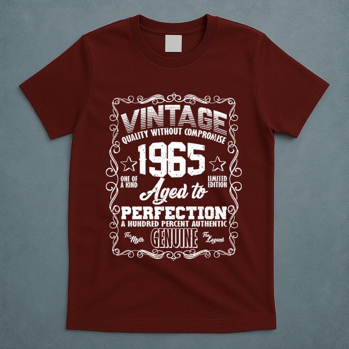 Vintage Quality Without Compromise Aged To Perfection 1965 60th Birthday T-Shirt