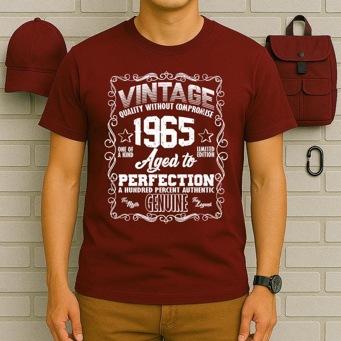 Vintage Quality Without Compromise Aged To Perfection 1965 60th Birthday T-Shirt
