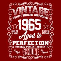 Vintage Quality Without Compromise Aged To Perfection 1965 60th Birthday T-Shirt