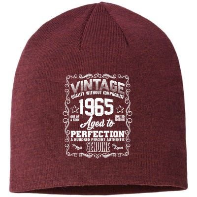 Vintage Quality Without Compromise Aged To Perfection 1965 60th Birthday Sustainable Beanie