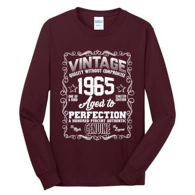 Vintage Quality Without Compromise Aged To Perfection 1965 60th Birthday Tall Long Sleeve T-Shirt