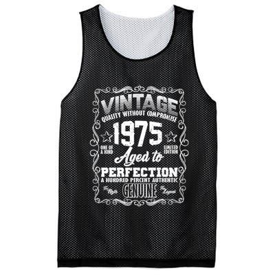 Vintage Quality Without Compromise Aged To Perfection 1975 50th Birthday Mesh Reversible Basketball Jersey Tank
