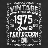 Vintage Quality Without Compromise Aged To Perfection 1975 50th Birthday Hat