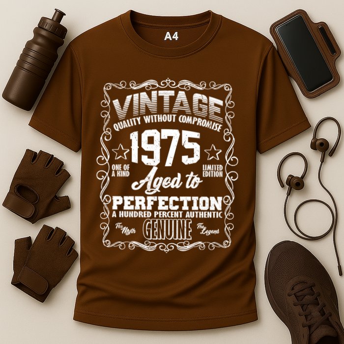 Vintage Quality Without Compromise Aged To Perfection 1975 50th Birthday Performance Shirt