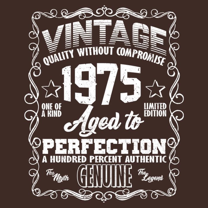 Vintage Quality Without Compromise Aged To Perfection 1975 50th Birthday Poster