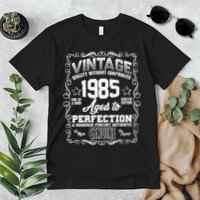 Vintage Quality Without Compromise Aged To Perfection 1985 40th Birthday Premium T-Shirt