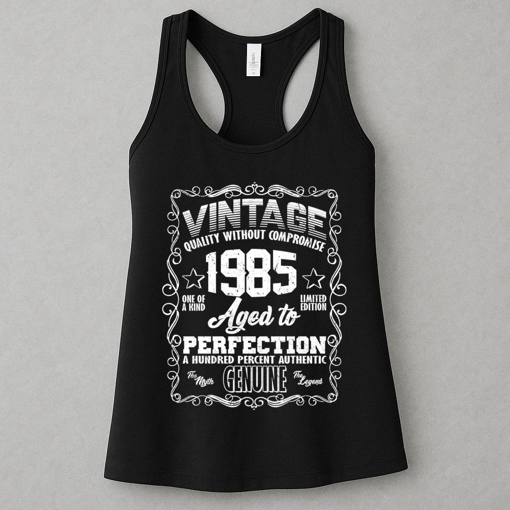 Vintage Quality Without Compromise Aged To Perfection 1985 40th Birthday Womens Tank Top