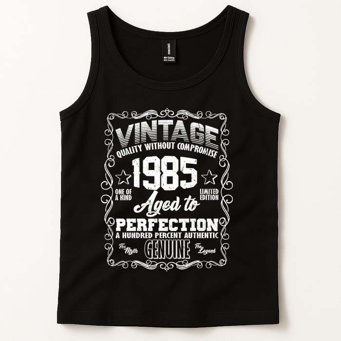 Vintage Quality Without Compromise Aged To Perfection 1985 40th Birthday Tank Top