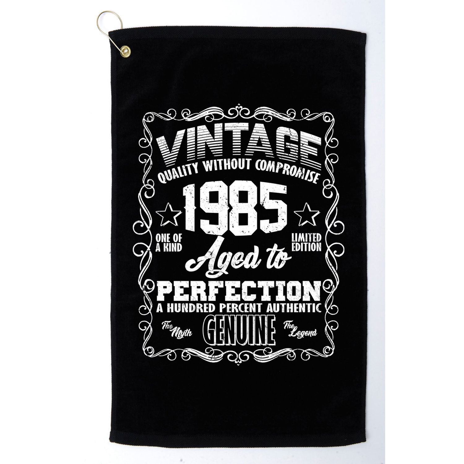 Vintage Quality Without Compromise Aged To Perfection 1985 40th Birthday Golf Towel