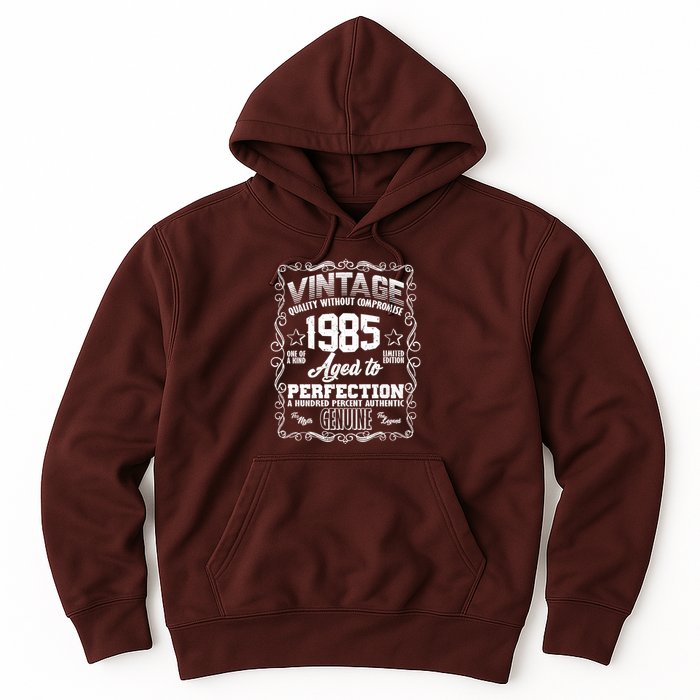 Vintage Quality Without Compromise Aged To Perfection 1985 40th Birthday Hoodie