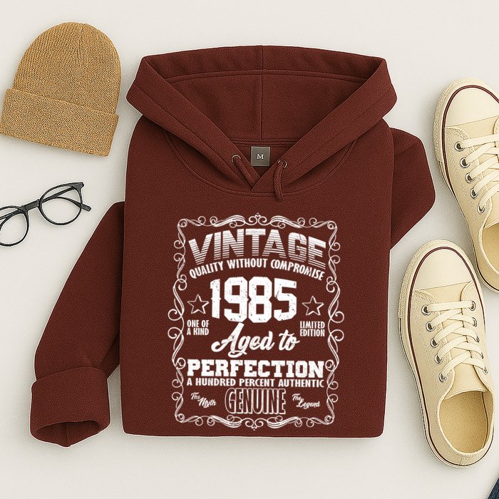 Vintage Quality Without Compromise Aged To Perfection 1985 40th Birthday Hoodie