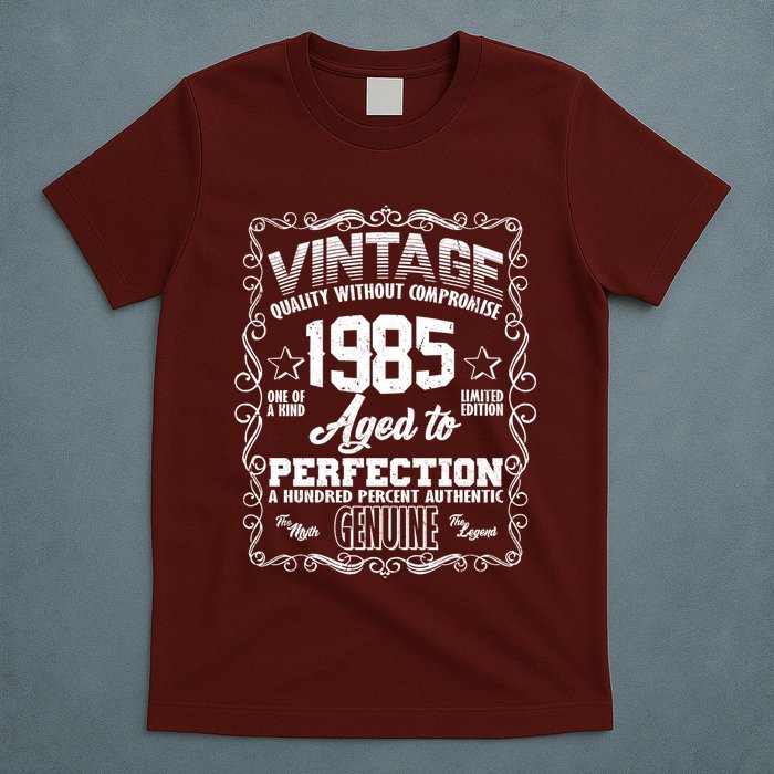 Vintage Quality Without Compromise Aged To Perfection 1985 40th Birthday T-Shirt