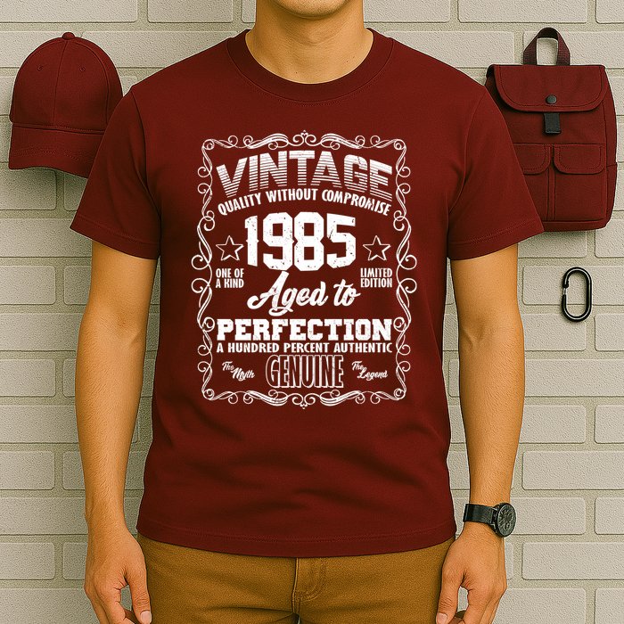 Vintage Quality Without Compromise Aged To Perfection 1985 40th Birthday T-Shirt