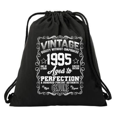 Vintage Quality Without Compromise Aged To Perfection 1995 30th Birthday Drawstring Bag