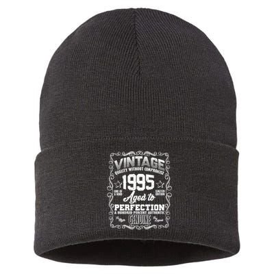 Vintage Quality Without Compromise Aged To Perfection 1995 30th Birthday Sustainable Knit Beanie