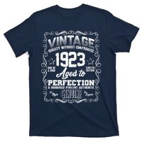 Vintage Quality Without Compromise Aged To Perfection 1923 100th Birthday T-Shirt