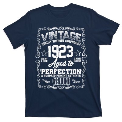 Vintage Quality Without Compromise Aged To Perfection 1923 100th Birthday T-Shirt