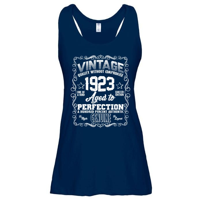 Vintage Quality Without Compromise Aged To Perfection 1923 100th Birthday Ladies Essential Flowy Tank