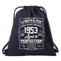 Vintage Quality Without Compromise Aged To Perfection 1953 70th Birthday Drawstring Bag