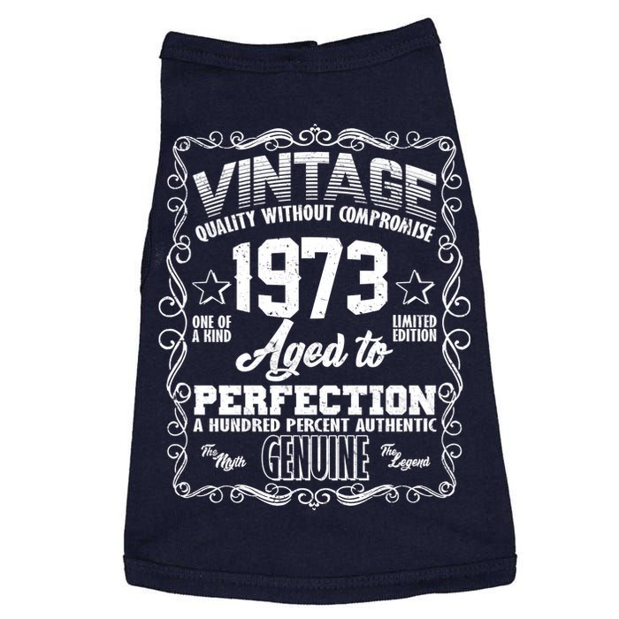 Vintage Quality Without Compromise Aged To Perfection 1973 50th Birthday Doggie Tank