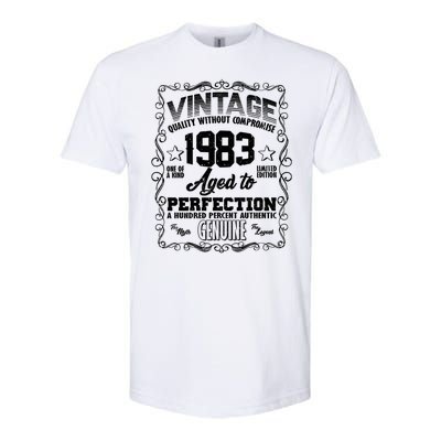 Vintage Quality Without Compromise Aged To Perfection 1983 40th Birthday Softstyle® CVC T-Shirt