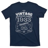 Vintage Quality Without Compromise Age Perfectly 1933 90th Birthday T-Shirt