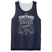 Vintage Quality Without Compromise Age Perfectly 1933 90th Birthday Mesh Reversible Basketball Jersey Tank