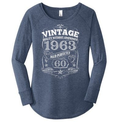 Vintage Quality Without Compromise Age Perfectly 1963 60th Birthday Women's Perfect Tri Tunic Long Sleeve Shirt