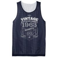 Vintage Quality Without Compromise Age Perfectly 1963 60th Birthday Mesh Reversible Basketball Jersey Tank