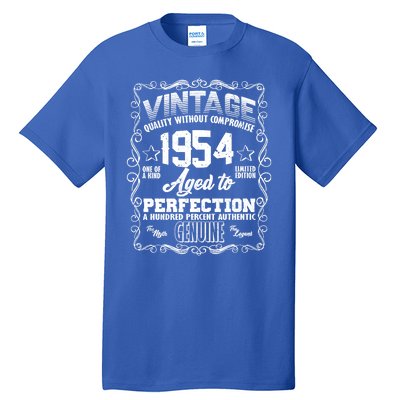 Vintage Quality Without Compromise Aged To Perfection 1954 70th Birthday Tall T-Shirt