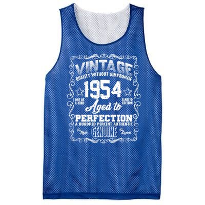 Vintage Quality Without Compromise Aged To Perfection 1954 70th Birthday Mesh Reversible Basketball Jersey Tank