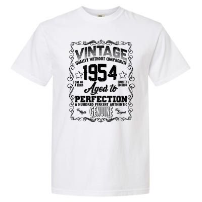 Vintage Quality Without Compromise Aged To Perfection 1954 70th Birthday Garment-Dyed Heavyweight T-Shirt